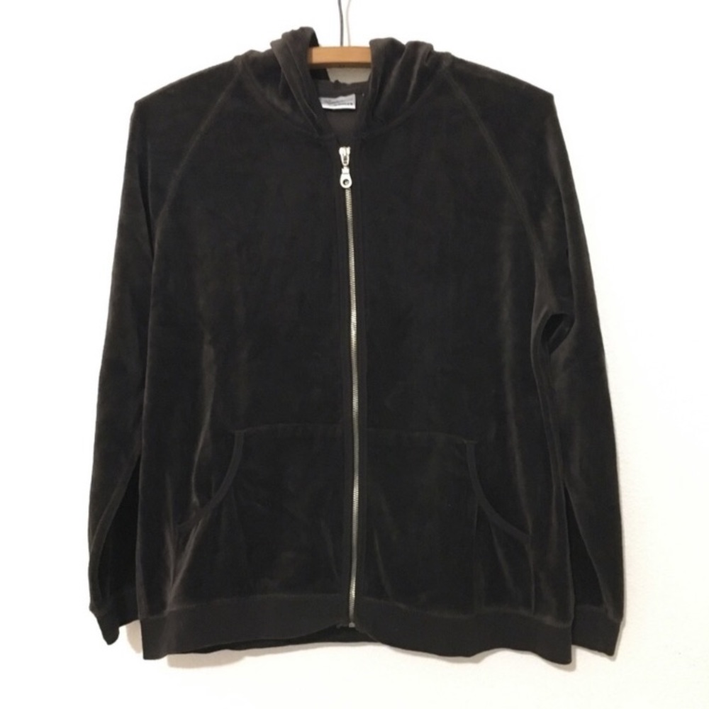 Spa by Chico's brown velour hoodie women’s